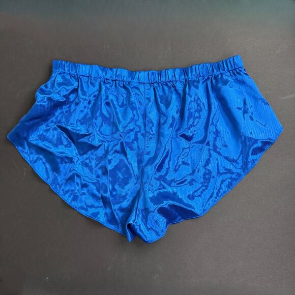 Fredericks of Hollywood VTG Lingerie Set Chemise Robe Short Ruffle Blue Large OS - Picture 8 of 14